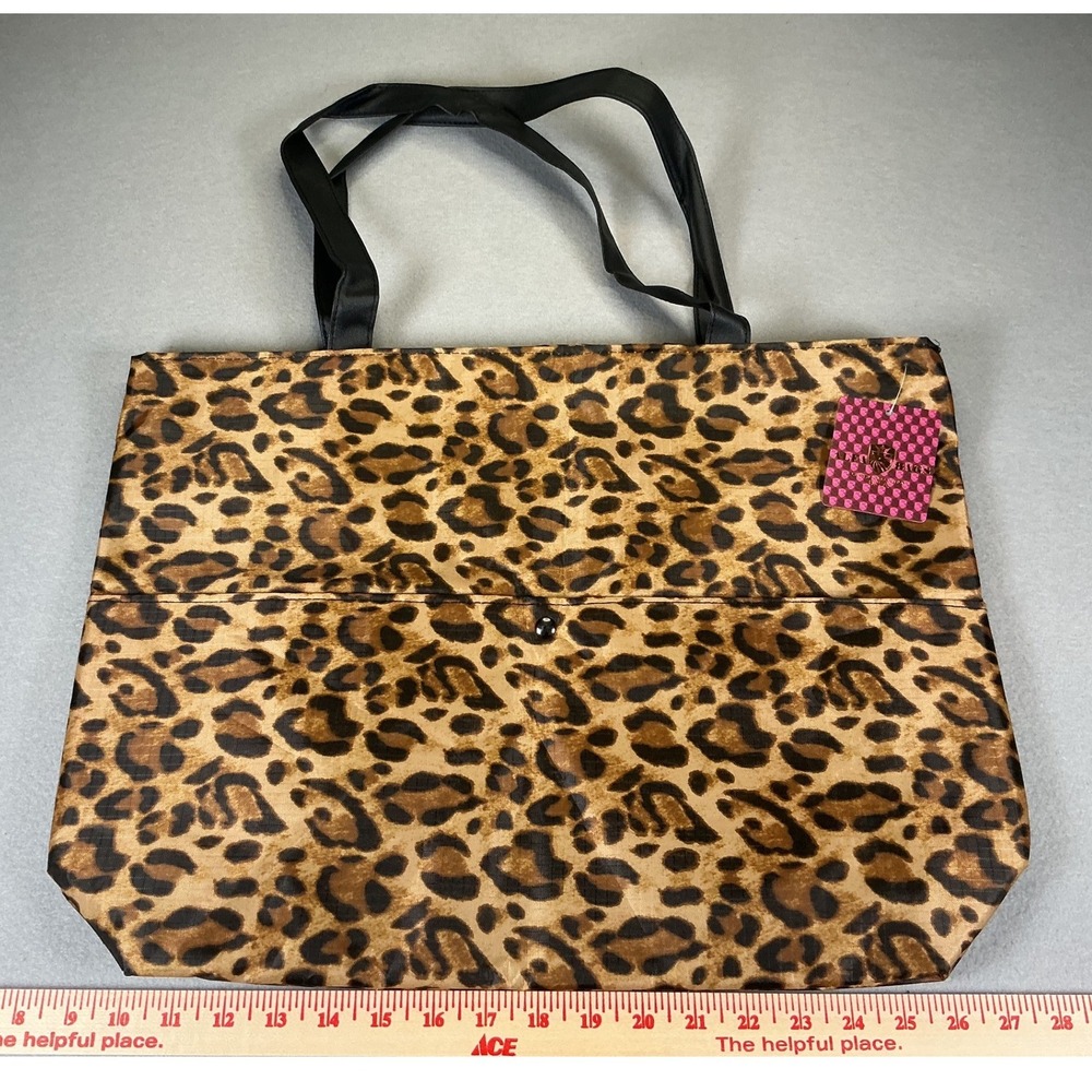 Alfa Bags Leopard Print‎ Tote Bag Large Foldable Travel Beach Shopping NWT Y2K